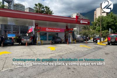 Cronograma de gasolina subsidiada en Venezuela: fechas por terminal de placa y cómo pagar en abril