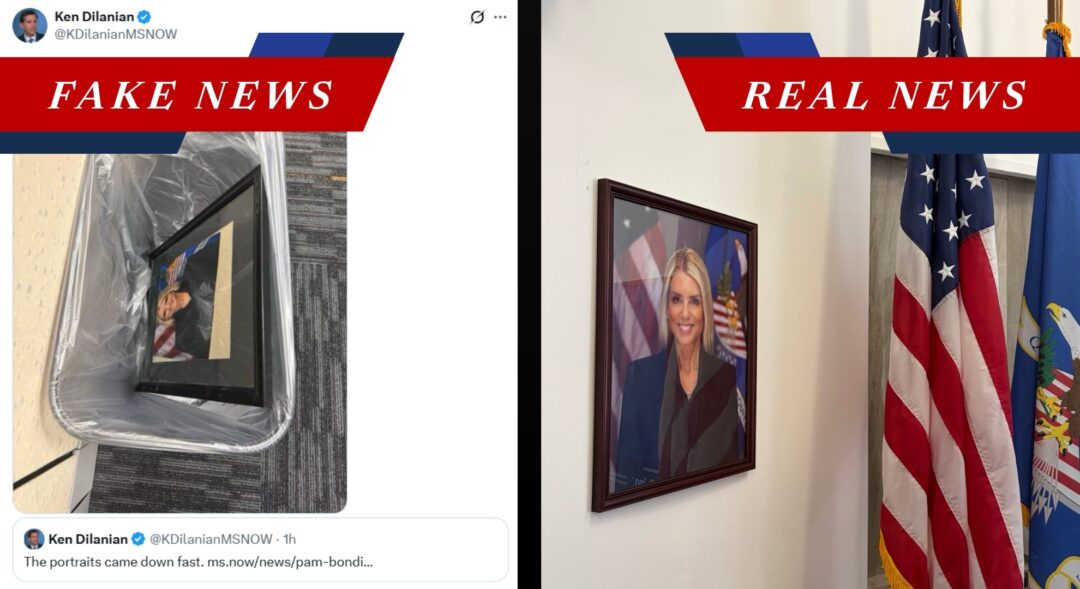 Departamento de Justicia desmiente “fake news” sobre retiro de retratos oficiales tras salida de Pam Bondi | HFADfjHa0AAGrqQ |