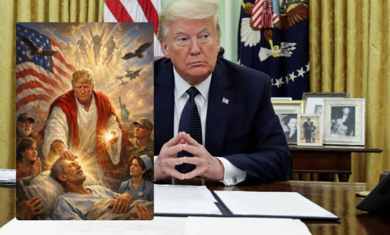 trump borro imagen cristo ia | trump