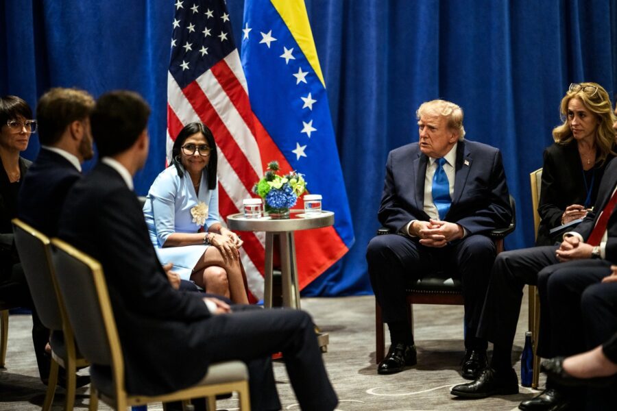 Trump y Delcy Rodríguez sellan el deshielo con un encuentro histórico en Nueva York | maria HS36gYrXoAAScoc | maria