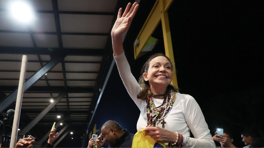 María Corina Machado en su primera aparición pública tras regresar a Venezuela en octubre 2026