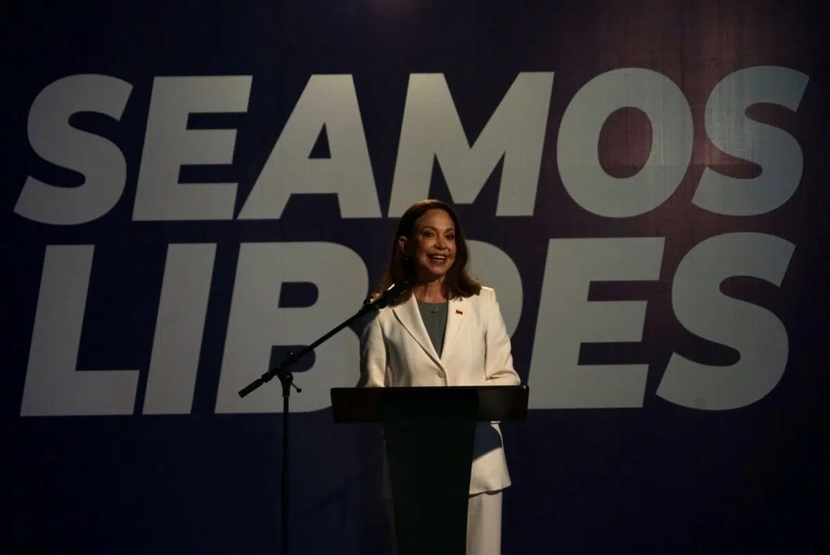 María Corina Machado cierra su intervención en la rueda de prensa de la UCAB