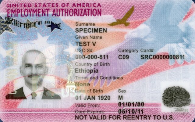 Tarjeta EAD Autorización de Empleo USCIS inmigración EE.UU.