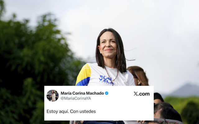 María Corina Machado llega a Caracas tras caravana desde Lara