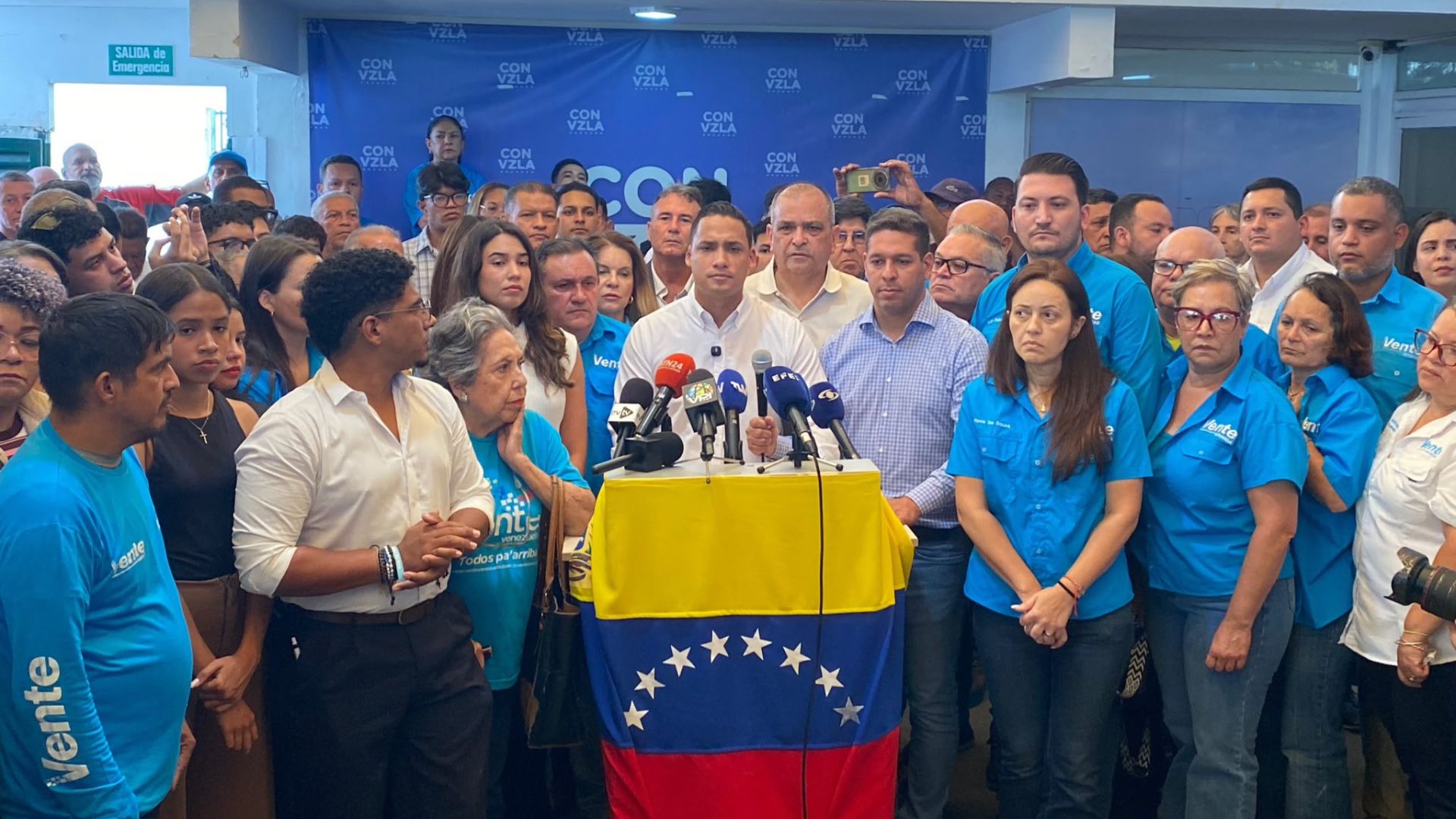 Carlos Fernández y Henry Alviarez, de Vente Venezuela, anuncian la movilización nacional del 22 de octubre